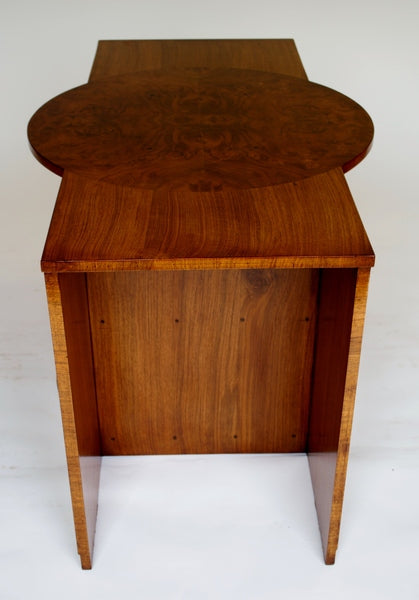 Art deco walnut coffee table / nests 3 tables each side, circa 1920s – A rare vintage treasure