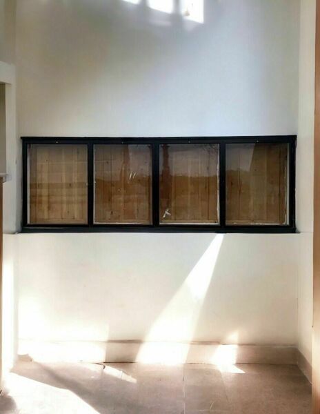 Huge early mid c20th black school lab shop display cabinet wall cupboard – A rare vintage treasure