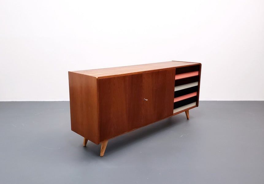 1966 jiri jiroutek sideboard, model u 460 in black, white and pink – A rare vintage treasure
