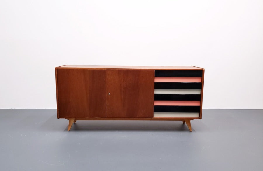 1966 jiri jiroutek sideboard, model u 460 in black, white and pink – A rare vintage treasure