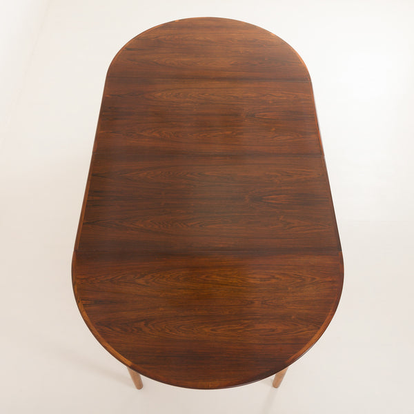 Danish mid century dining table with extension in rosewood, 1960s – A rare vintage treasure