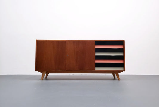 1966 jiri jiroutek sideboard, model u 460 in black, white and pink – A rare vintage treasure