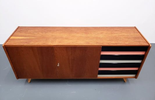 1966 jiri jiroutek sideboard, model u 460 in black, white and pink – A rare vintage treasure