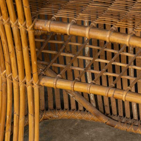 20th century italian standing bamboo dry bar & stools, c.1960 – A rare vintage treasure